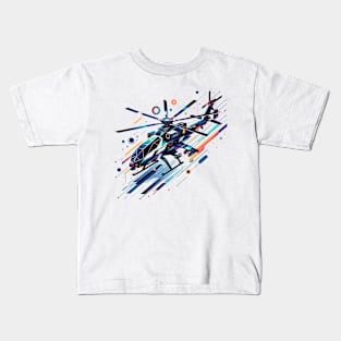 Skyward Future: Geometric Helicopter Kids T-Shirt